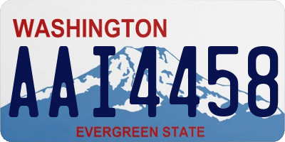 WA license plate AAI4458