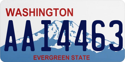 WA license plate AAI4463