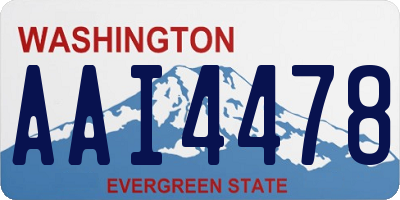 WA license plate AAI4478
