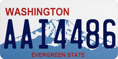 WA license plate AAI4486