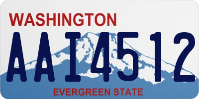 WA license plate AAI4512