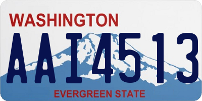 WA license plate AAI4513