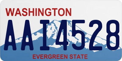 WA license plate AAI4528