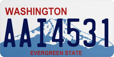 WA license plate AAI4531