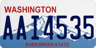 WA license plate AAI4535