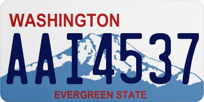 WA license plate AAI4537