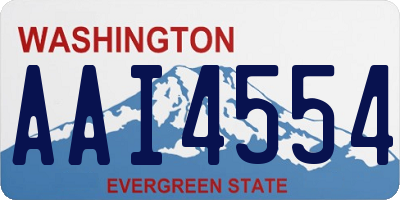 WA license plate AAI4554