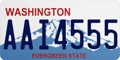WA license plate AAI4555