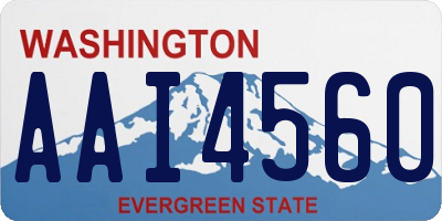WA license plate AAI4560