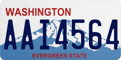 WA license plate AAI4564