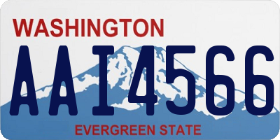WA license plate AAI4566