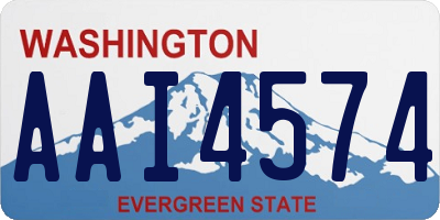 WA license plate AAI4574
