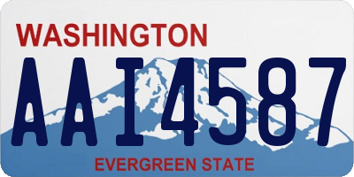 WA license plate AAI4587