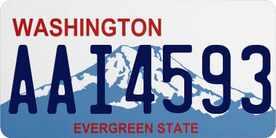 WA license plate AAI4593