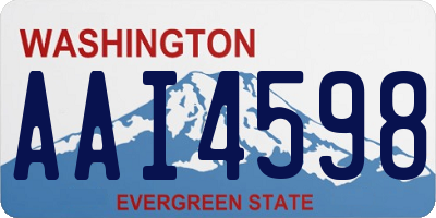 WA license plate AAI4598
