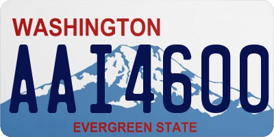WA license plate AAI4600