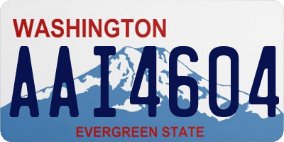 WA license plate AAI4604