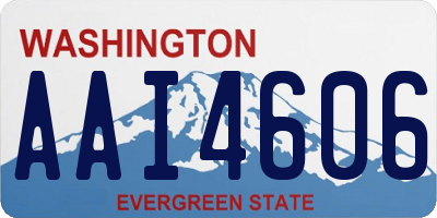 WA license plate AAI4606