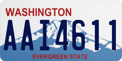 WA license plate AAI4611