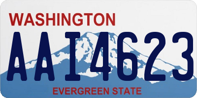 WA license plate AAI4623