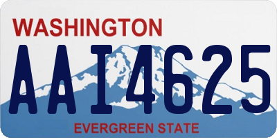 WA license plate AAI4625