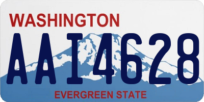 WA license plate AAI4628