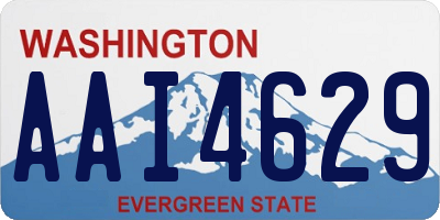 WA license plate AAI4629
