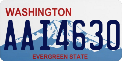WA license plate AAI4630