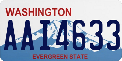 WA license plate AAI4633
