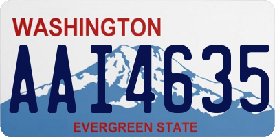 WA license plate AAI4635