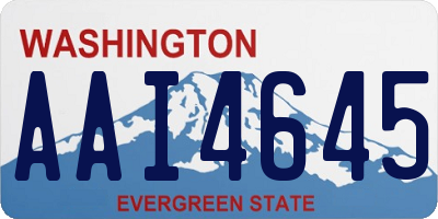WA license plate AAI4645