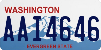 WA license plate AAI4646