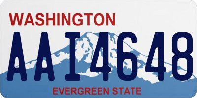 WA license plate AAI4648