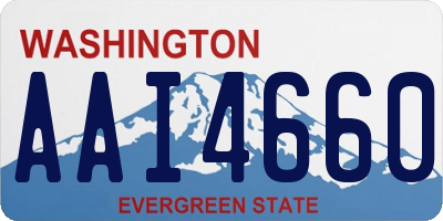 WA license plate AAI4660