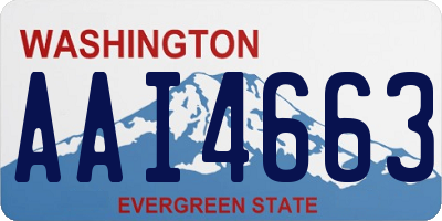 WA license plate AAI4663