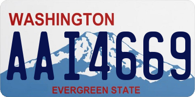 WA license plate AAI4669