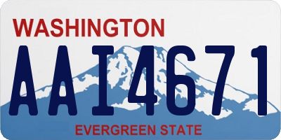 WA license plate AAI4671