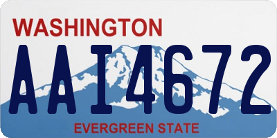 WA license plate AAI4672