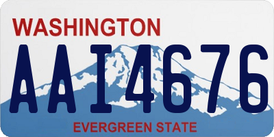 WA license plate AAI4676