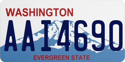 WA license plate AAI4690