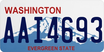 WA license plate AAI4693