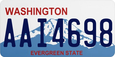 WA license plate AAI4698