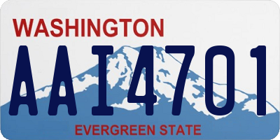 WA license plate AAI4701