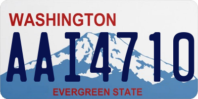 WA license plate AAI4710