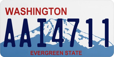 WA license plate AAI4711