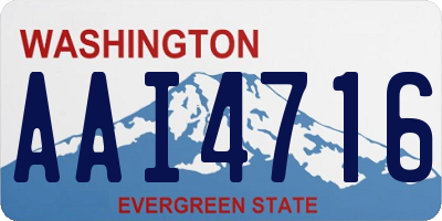 WA license plate AAI4716