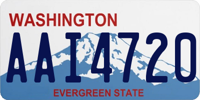 WA license plate AAI4720