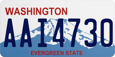 WA license plate AAI4730