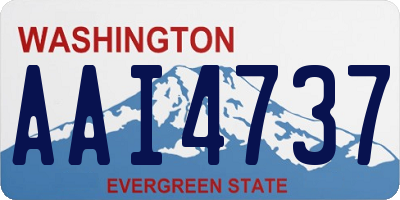 WA license plate AAI4737