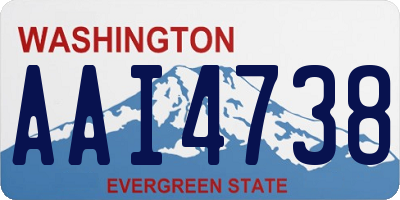 WA license plate AAI4738
